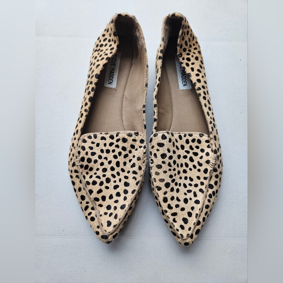 Steve Madden Shoes - Steve madden animal print flats pointed toe cow hair